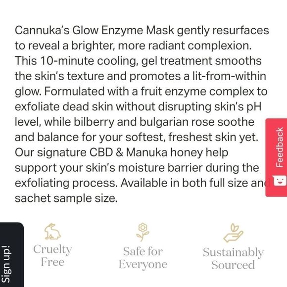 Cannuka CB. D Glow Enyzme Resurfacing Mask With Manuka Honey - Picture 4 of 10